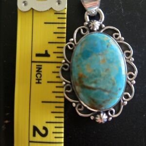 Turquoise and Silver Pendant